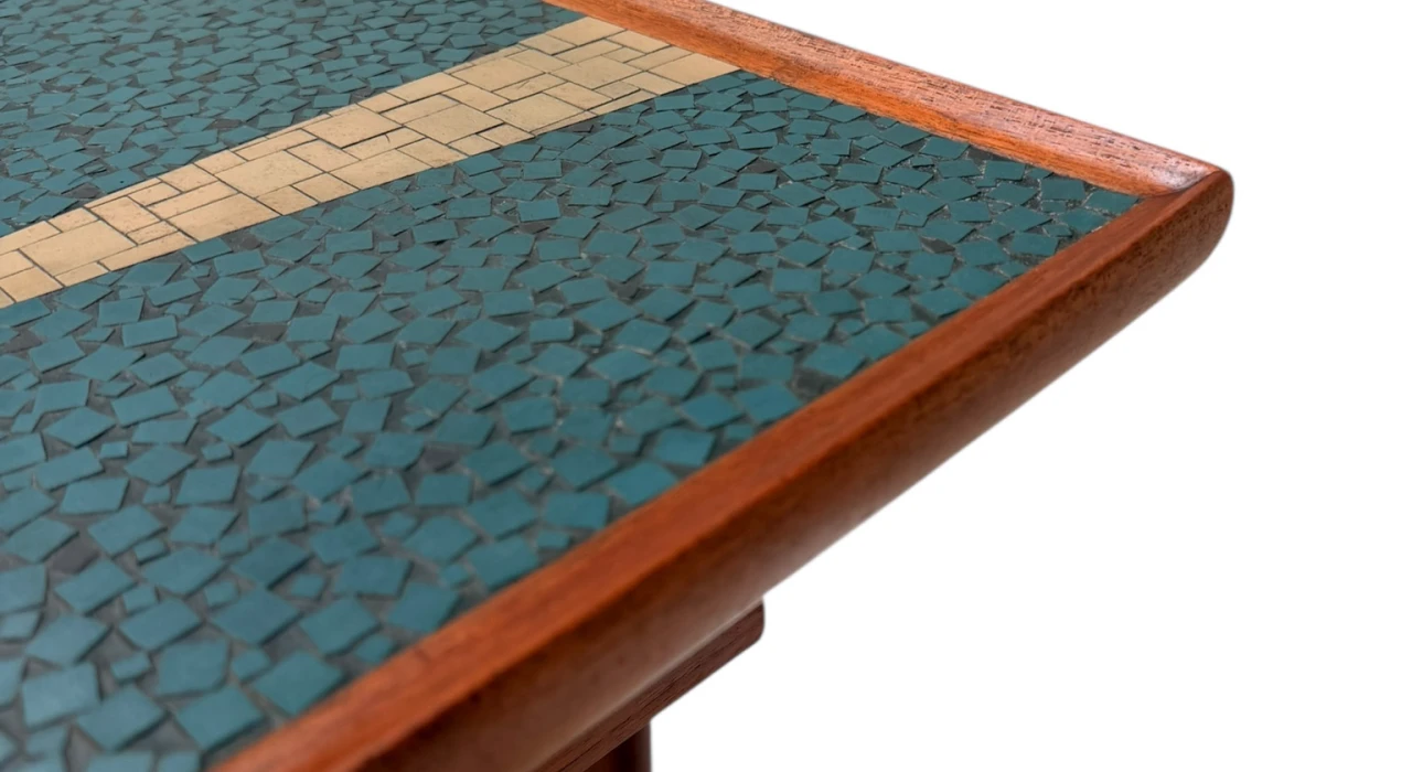 Mid-Century Modern Coffee Table with Mosaic Top by Berthold Muller, 1950s